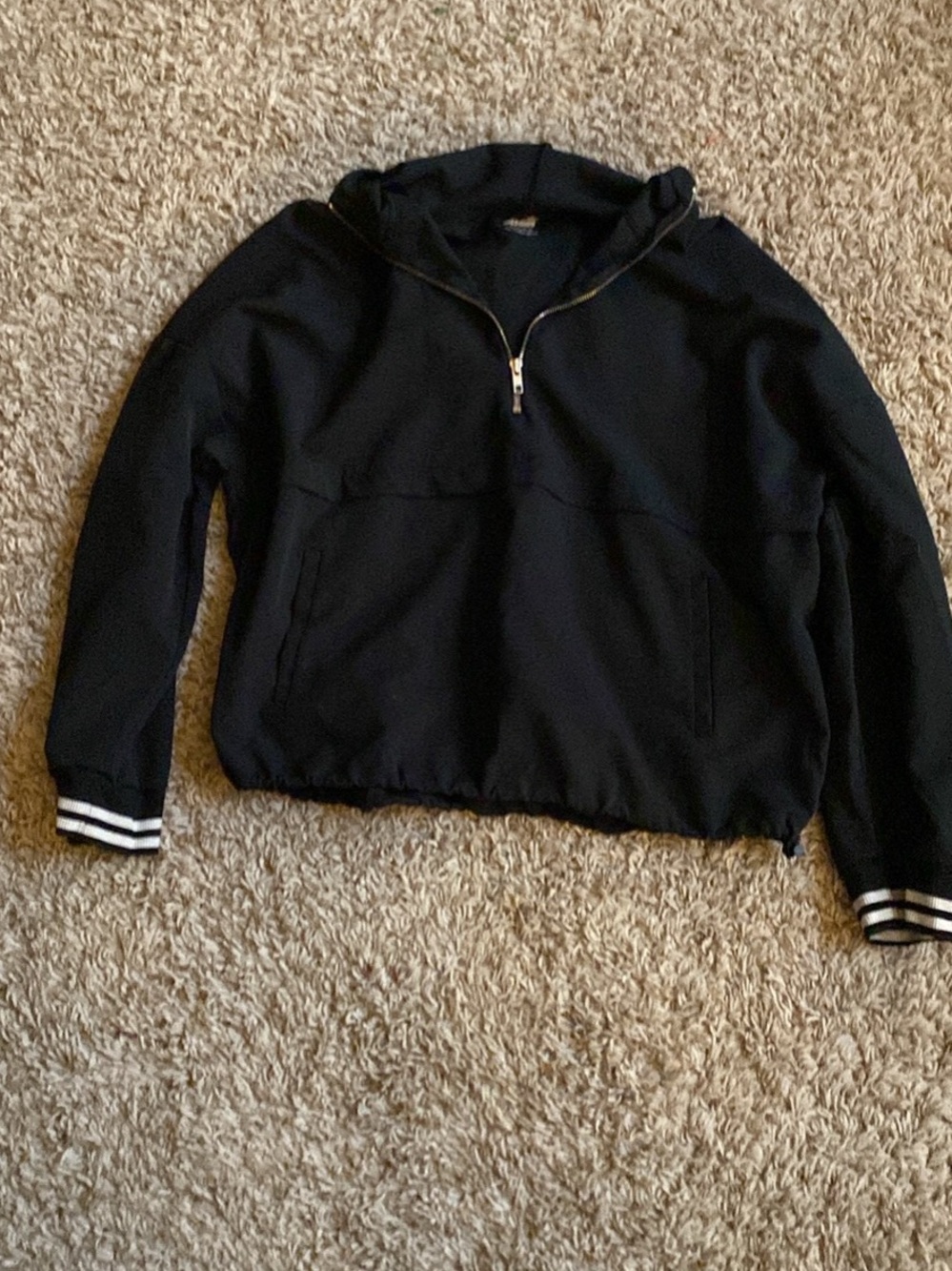 Avia Black Half-Zip Performance Pullover Jacket